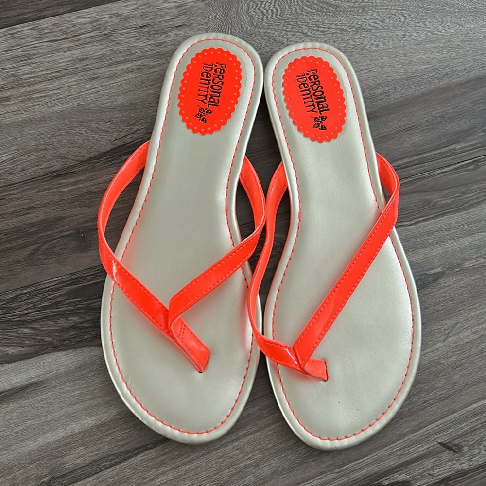 Personal Identity Neon Orange Sandals